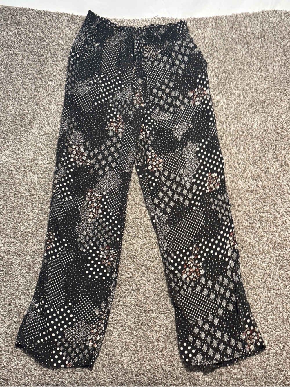 Maurices Black and White Floral Smocked Top